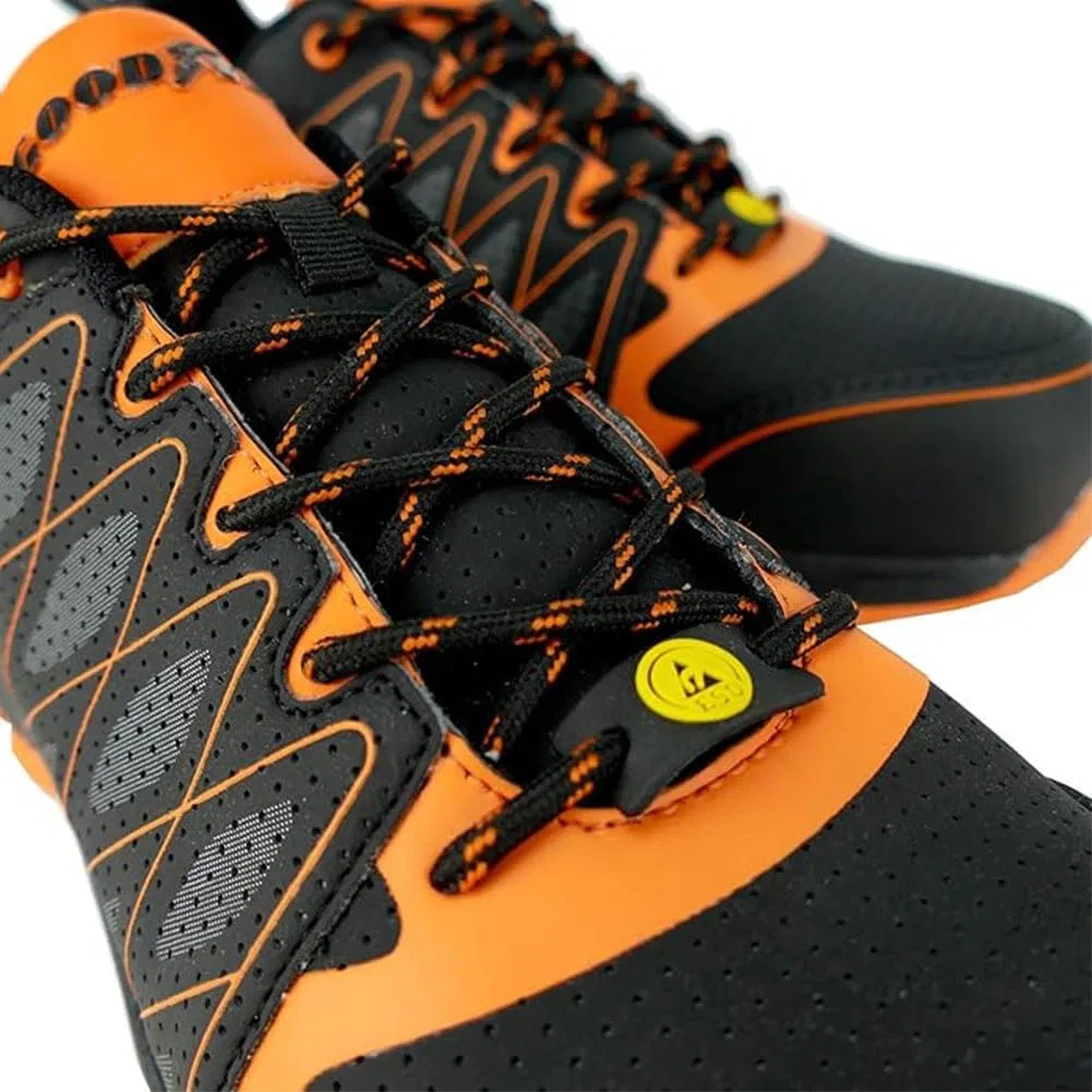 Кроссовки Goodyear S1P SRA HRO Metal Free Work Safety Trainer for Men, 15363Wt Black Orange — фото 2