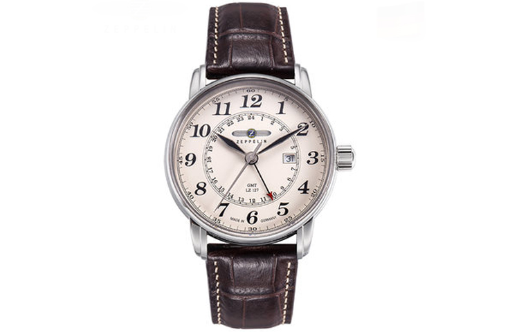 

ZEPPELIN Часы Piaget Collection Quartz Movement Men's Watch Watch White Dial Stainless Steel Case Genuine Leather Strap