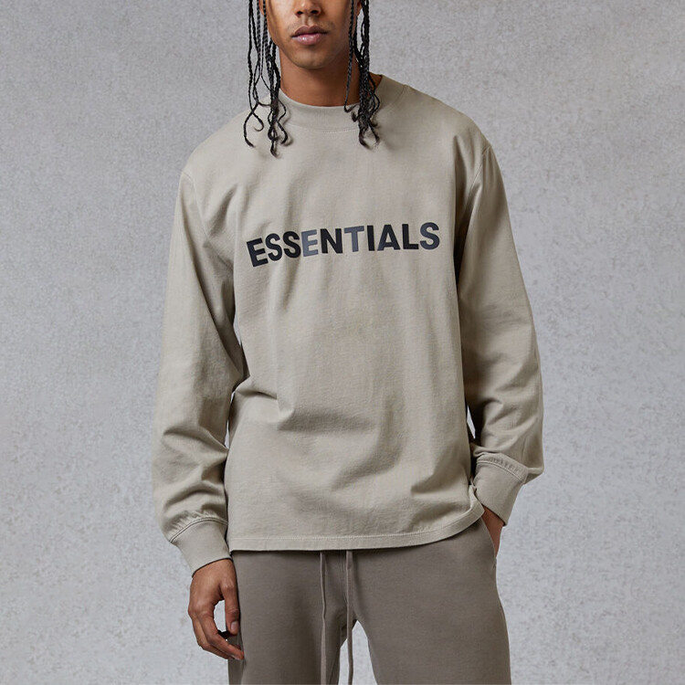 Футболка FW20 унисекс оливково-зеленого цвета Fear Of God Essentials, оливково-зеленый — фото 3