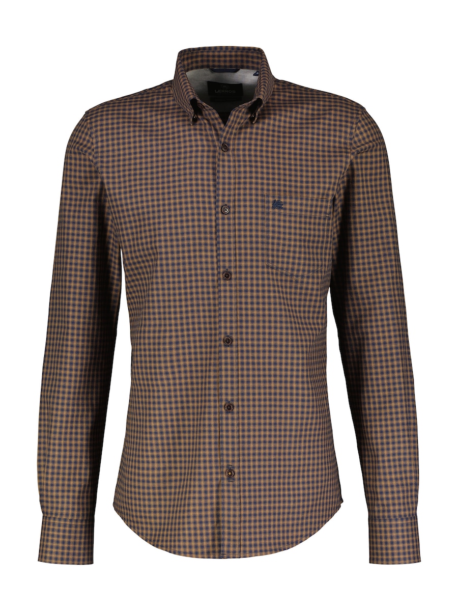 

Рубашка на пуговицах классического кроя LERROS, коричневый