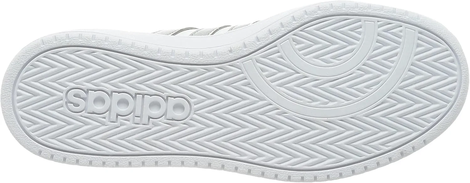 Детские баскетбольные кроссовки Adidas Unisex Kid's Hoops 2.0 K для фитнеса, белый/серый — фото 4