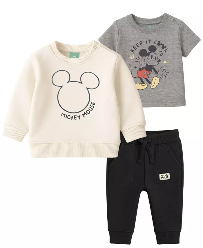 

Детский комплект для мальчиков из 3 предметов: свитшот Mickey, топ и джоггеры Disney