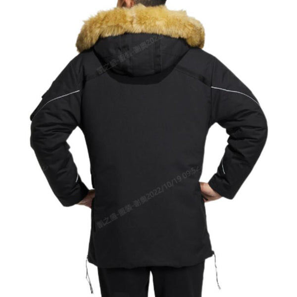Пуховик Adidas Originals Mid Down Jacket 'Orbit Green Black', зеленый — фото 4