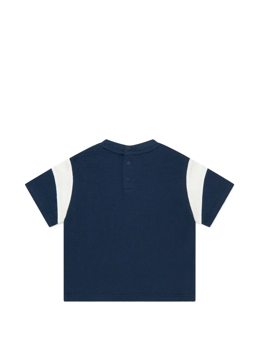 Футболка с вафельными рукавами Emporio Armani Kids, синий — фото 2