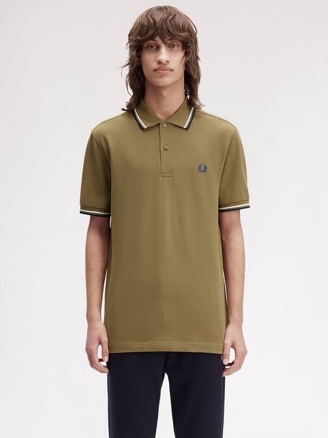 

Хлопковая поло с коротким рукавом Regular Fit Fred Perry, Shdstn/Ecr/Dkpet