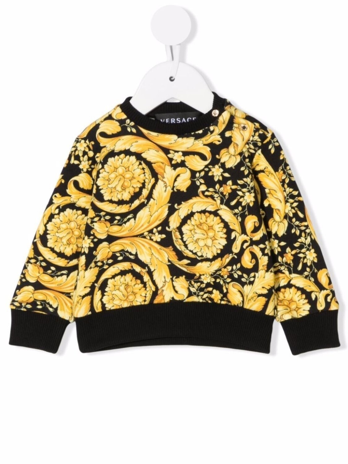 

Versace Kids свитер с узором Baroque, золотистый