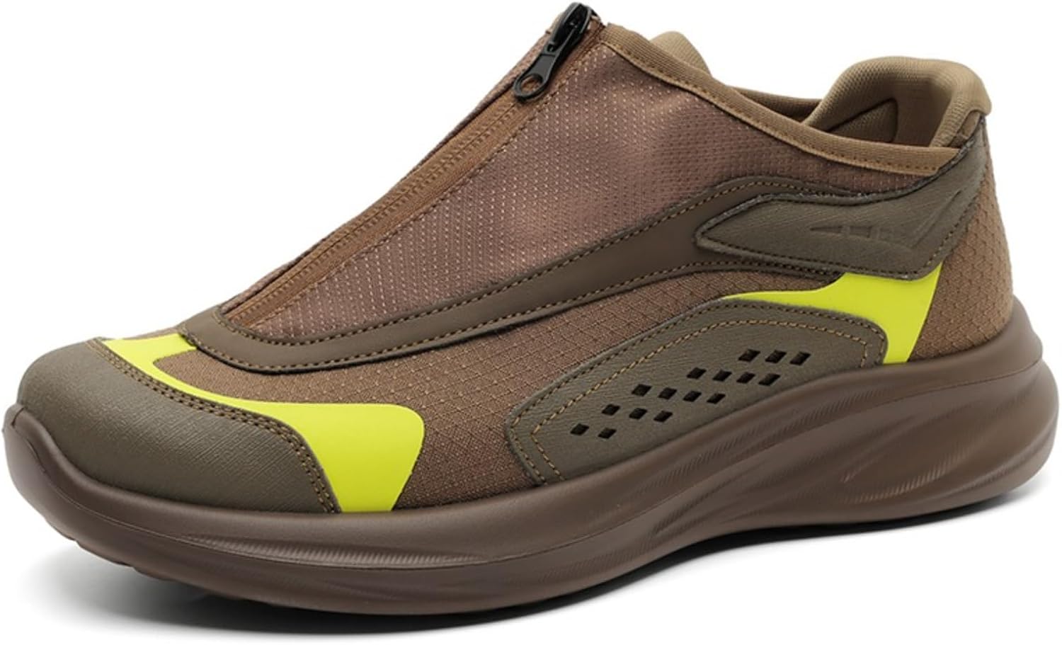 

Мужские кроссовки на платформе с сетчатым верхом и молнией Netehadi, коричневый