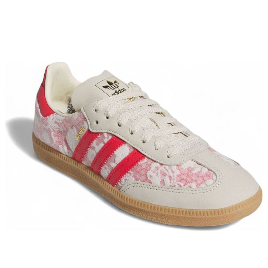 Кроссовки (WMNS) adidas x Liberty London Samba OG 'Better Scarlet', бежевый — фото 3