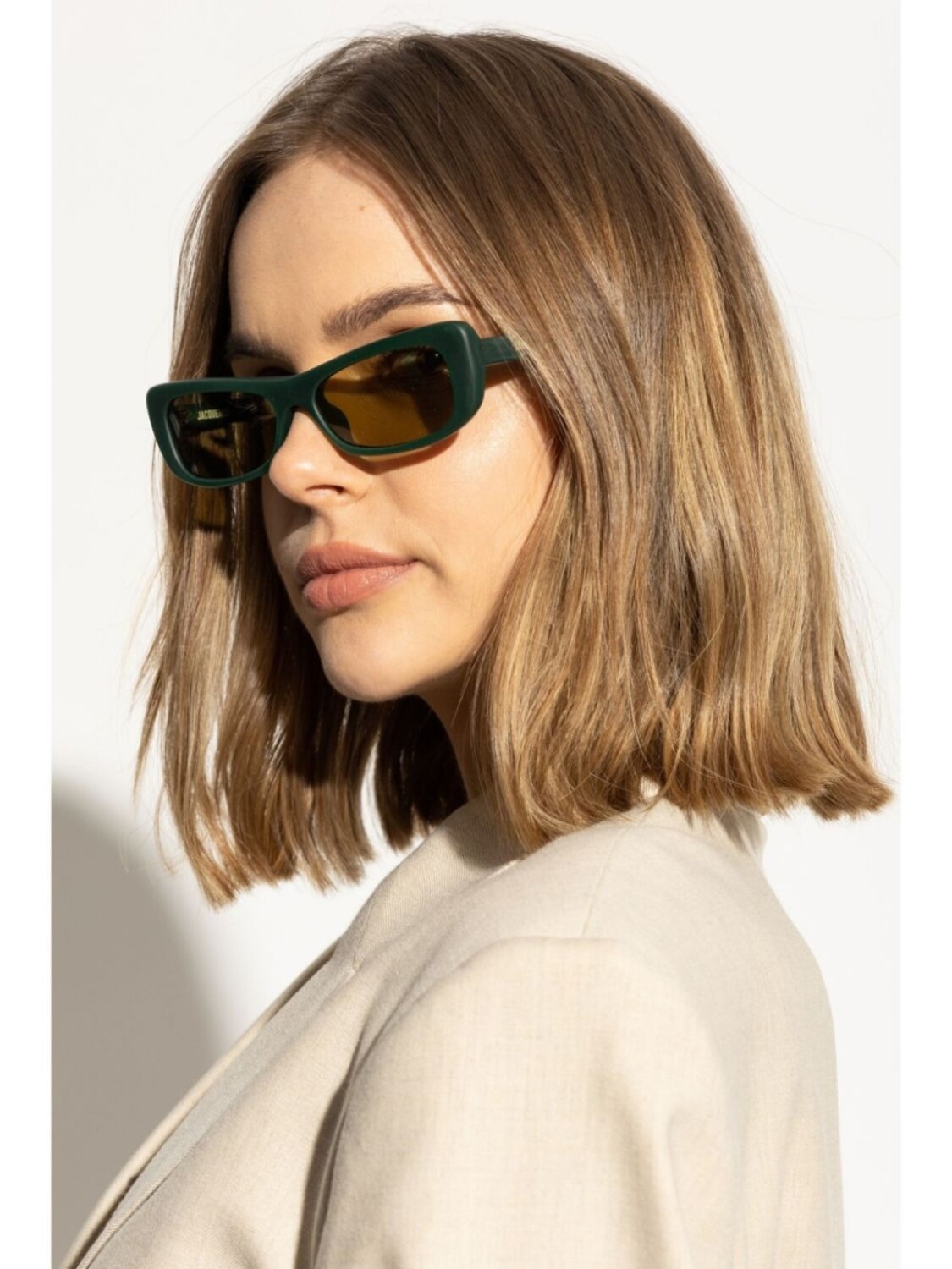 Jacquemus солнцезащитные очки-капри Les Lunettes из коллаборации с Linda Farrow, зеленый — фото 2