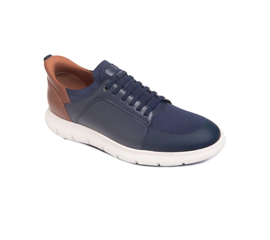 

Мужские легкие кроссовки Newbury St Hands-Free Slip On Technology Marc Joseph New York, Navy napa leather