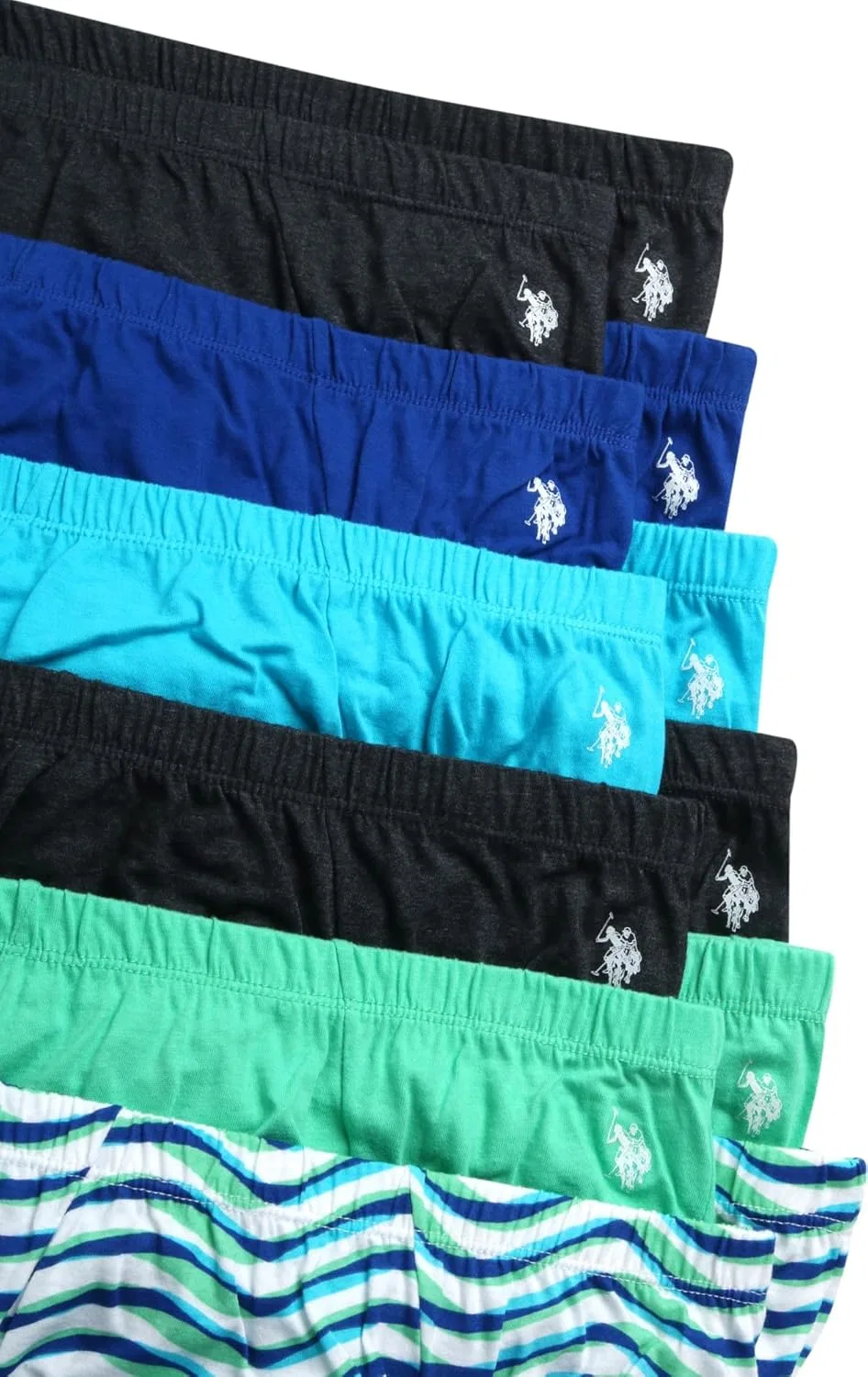 Боксеры U.S. Polo Assn., Charcoal Heather/Blues/Jade Cream/Print — фото 3