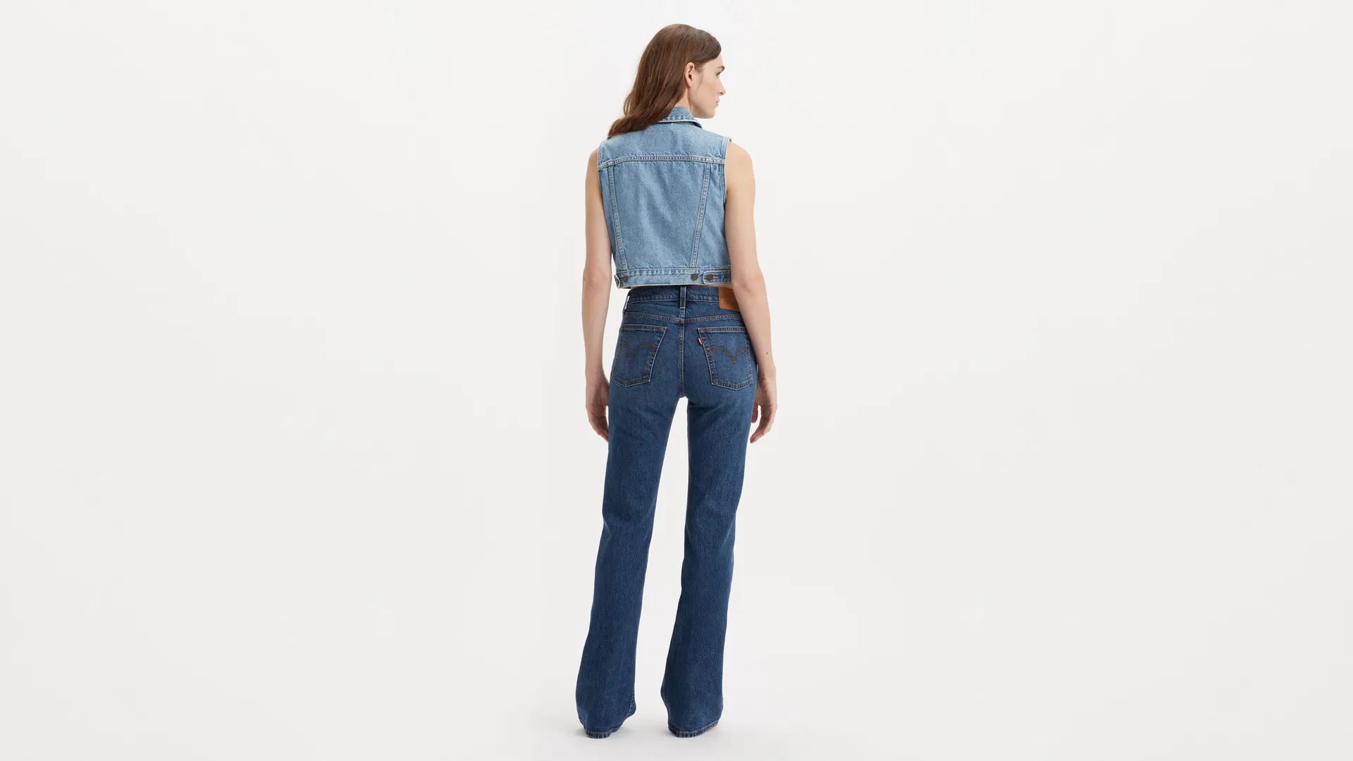 Женские джинсы на танкетке Bootcut Levi's, цвет Beautiful - Dark Wash — фото 3