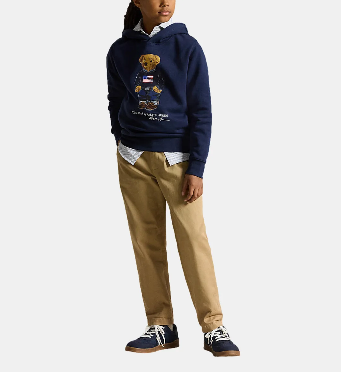 Прямой фирменный хлопковый свитшот POLO RALPH LAUREN, синий — фото 3