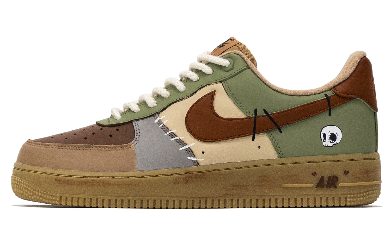 

Nike Кроссовки Air Force 1 Muddy Wild Cow Leather Low top Skateboard Shoes Unisex Brown Green