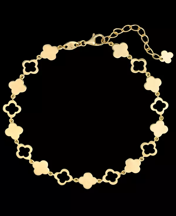 

Браслет-Цепочка Clover из 14-каратного золота, длина 6,5–7,5 дюймов, вес около 5,8 граммов Devata, gold