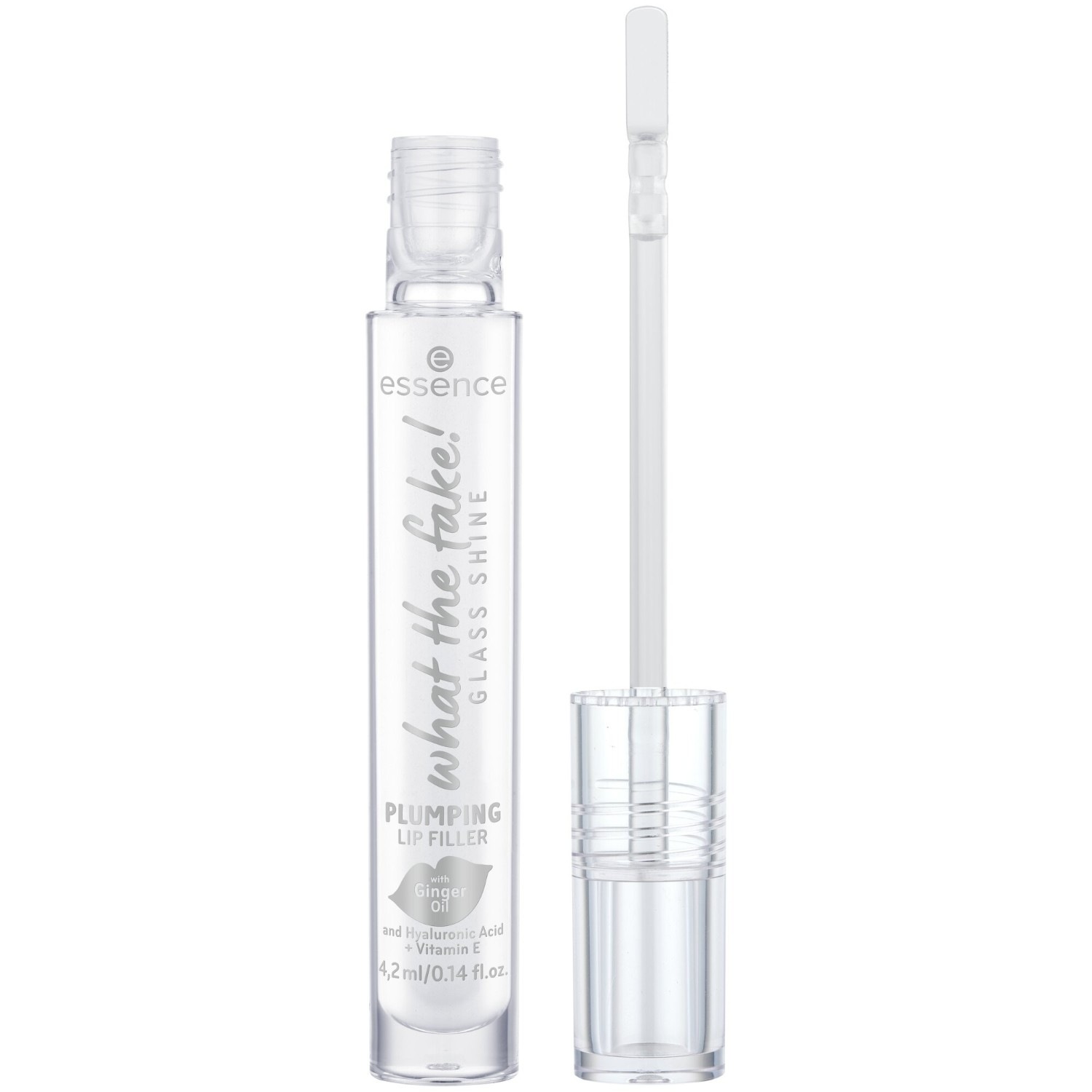 Блеск для губ what the fake! extreme plumping lip filler Essence, 01 - oh so glassy!, объем 4.2 мл — фото 2