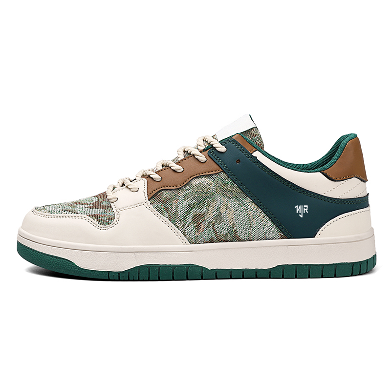 

Износостойкие дышащие низкие мужские кроссовки для скейтбординга NANJIREN, Beige Green