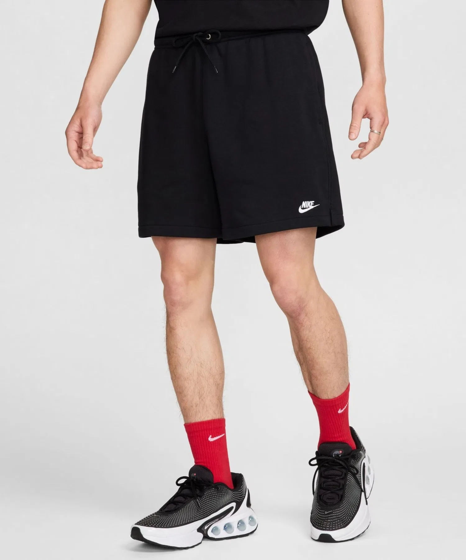 Мужские хлопковые шорты NIKE Club Flow чёрные