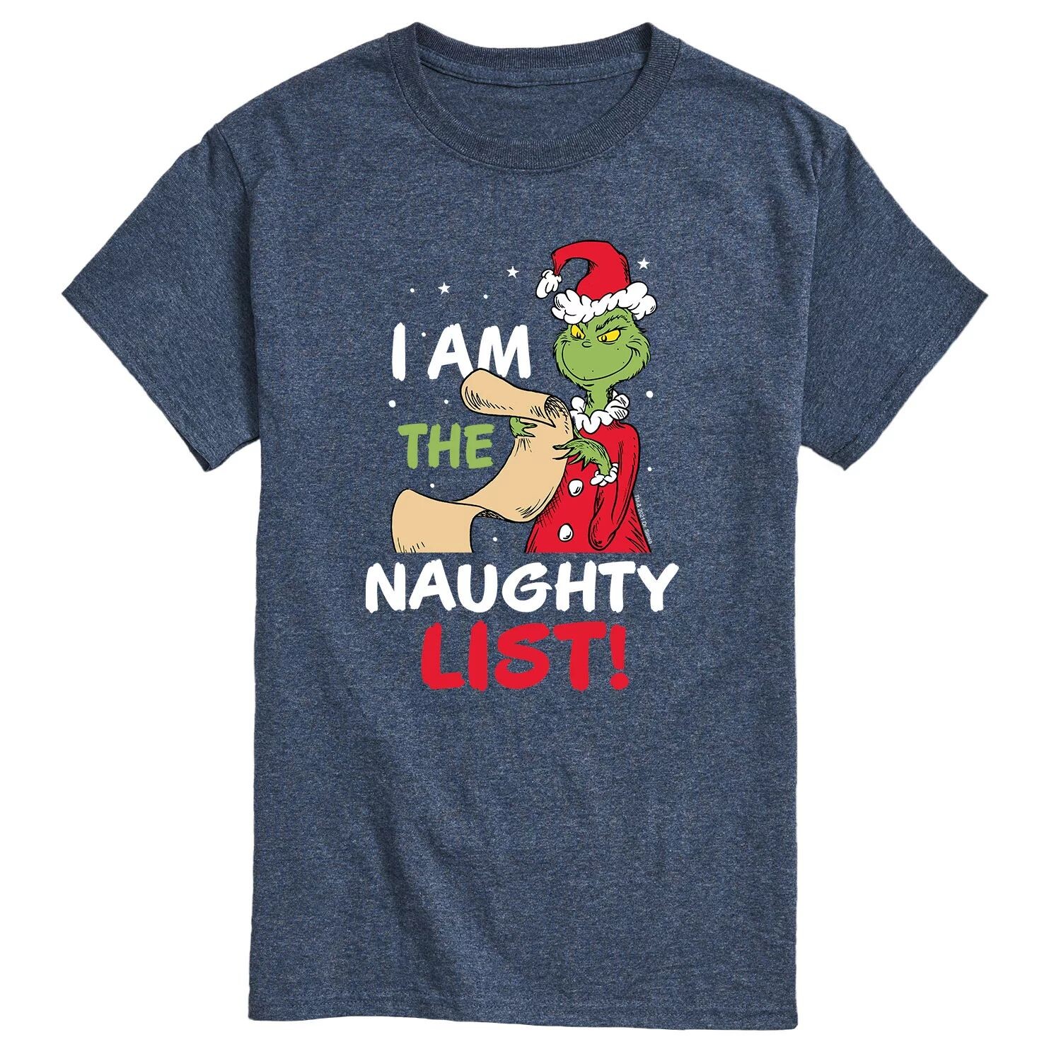 

Мужская футболка Доктор Сьюз Гринч "I Am The Naughty List" Licensed Character