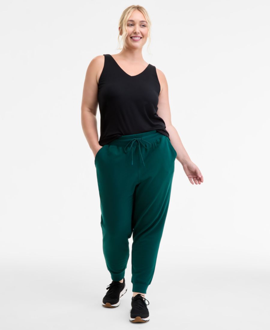 

Спортивные брюки-джоггеры из флиса больших размеров ID Ideology, Dark Forest