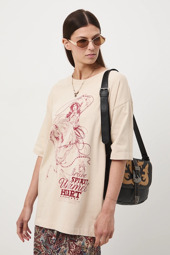 

Хлопковая футболка Medicine, бежевый