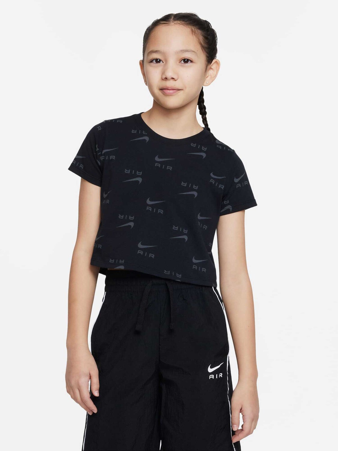 

Футболка Nike G NSW CROP AIR AOP, черный