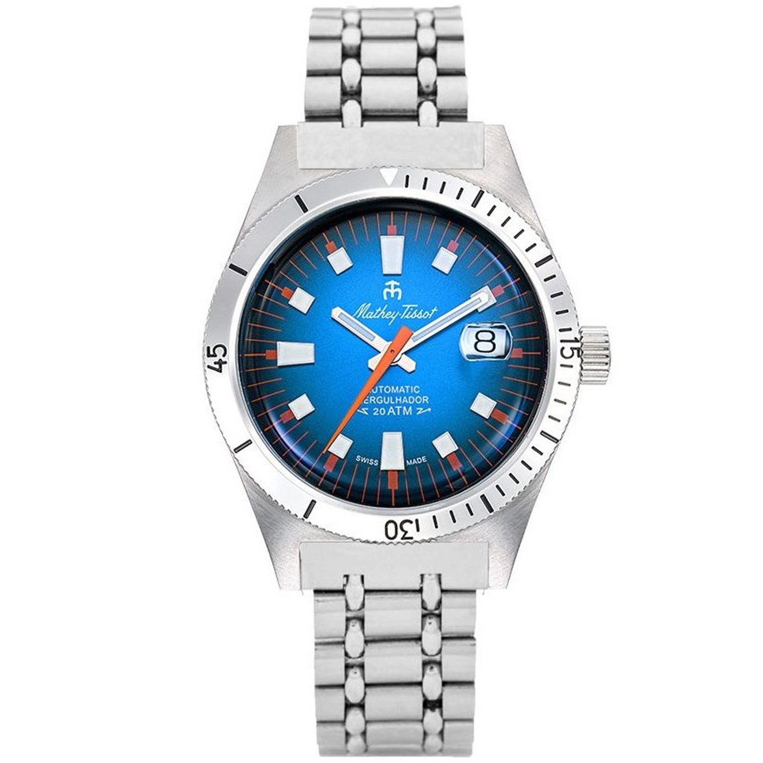 

Мужские часы Mathey Tissot Mergulhador с синим циферблатом