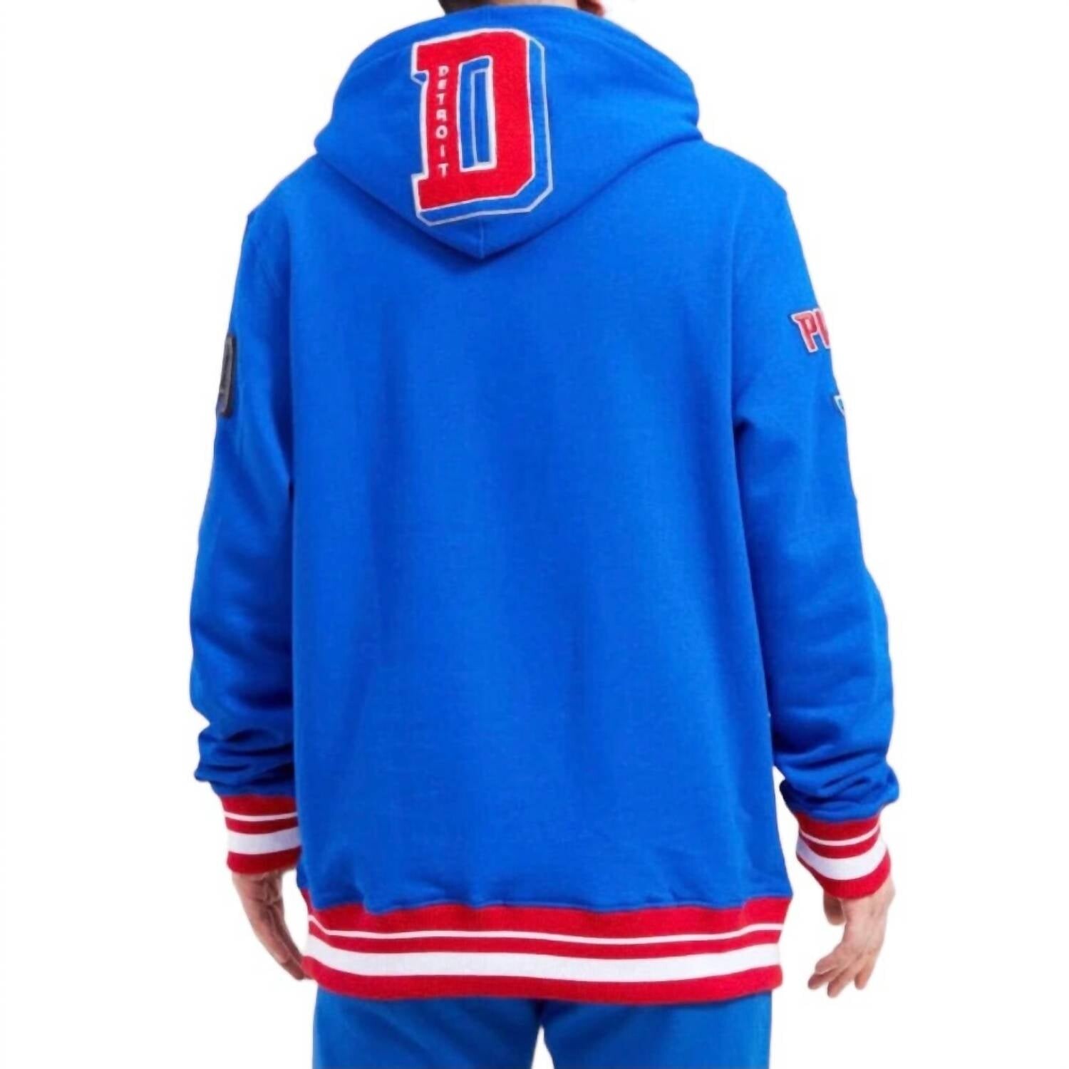 

Мужская худи королевского синего цвета Detroit Pistons Mash Up PRO STANDARD