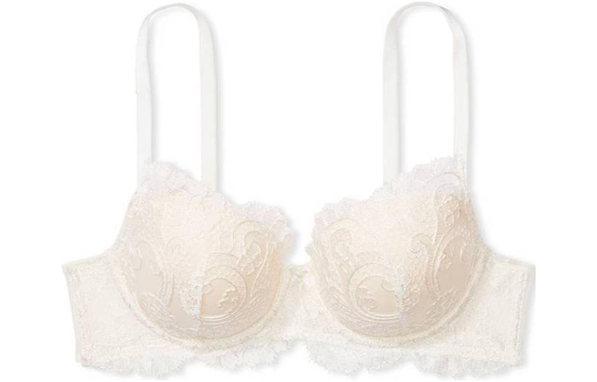 

Victoria's Secret Коллекция Dream Angels 8752 бюстгальтер Demi с вышивкой и мягкой поддержкой, женский, 1 штука, цвет coconut white