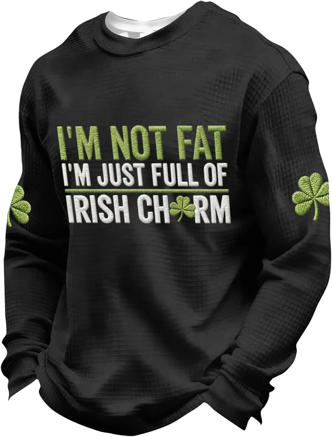 

Мужская футболка с длинным рукавом St.Patrick's с принтом клевера ZWSPTO