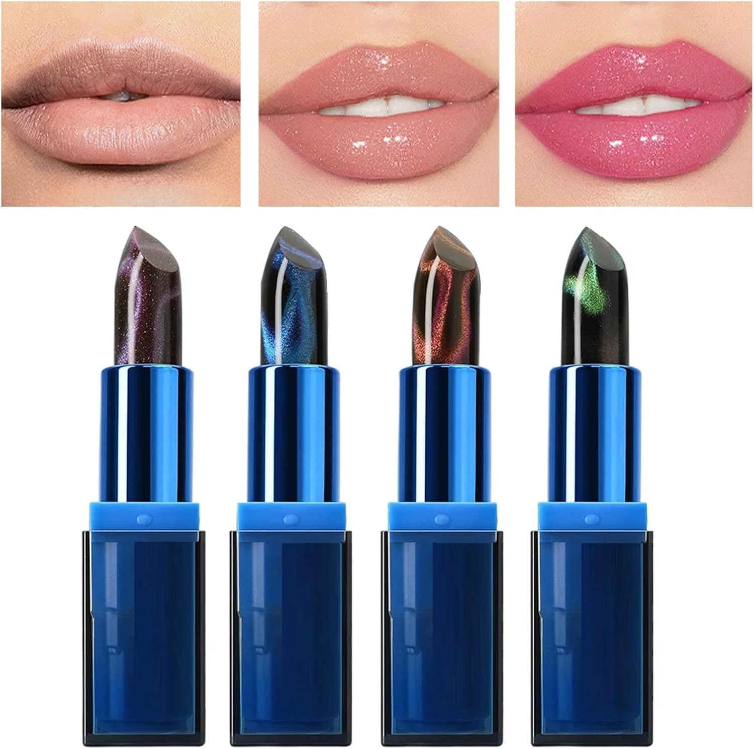 Губная помада Color Change Lipstick, 4-цветный бальзам, увлажняющий, 1 шт