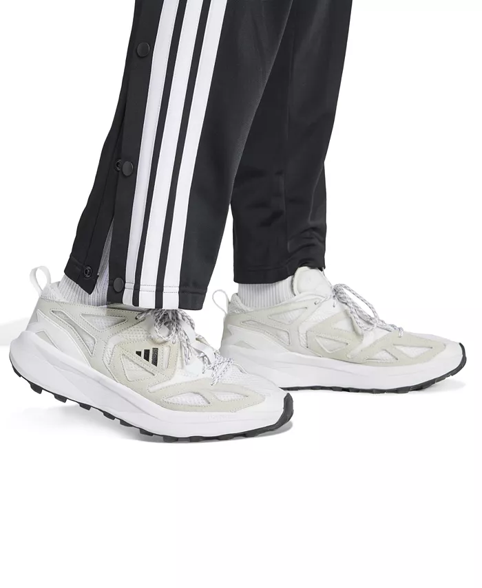 Мужские брюки с полосками и логотипом на кнопках adidas, черный — фото 3