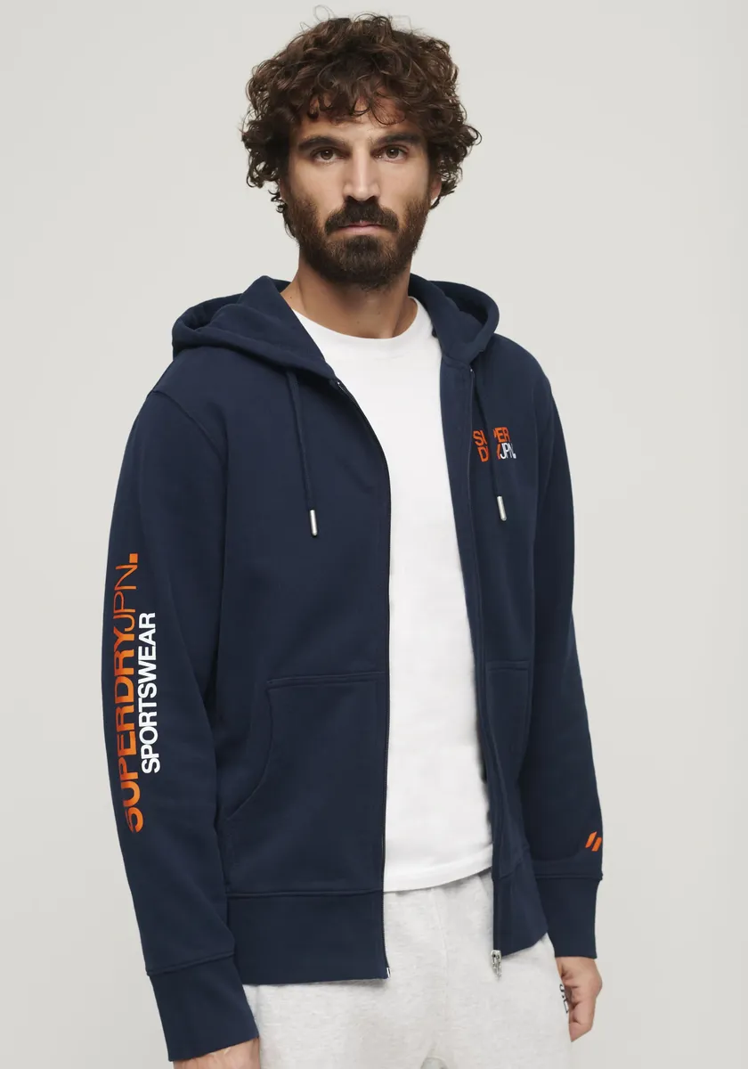 

Толстовка Superdry "SD-SPORTSWEAR LOGO LOOSE ZIP HOOD", цвет Eclipse Navy