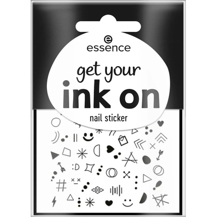 

Нанесите чернила на разноцветные наклейки для ногтей Essence