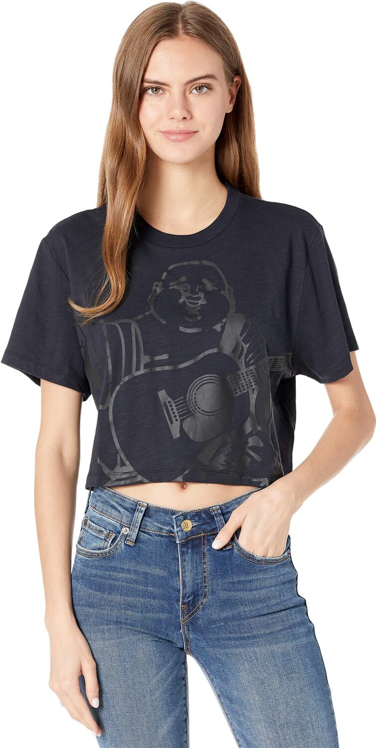 

Футболка True Religion Oversize Buddha Short Sleeve Bella Crop, цвет Onyx