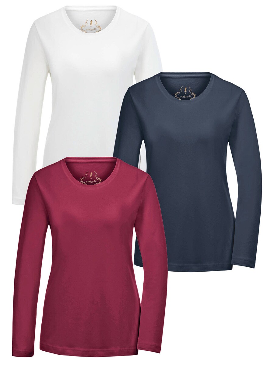 

Рубашка Goldner, цвет marine blue/Pink/White