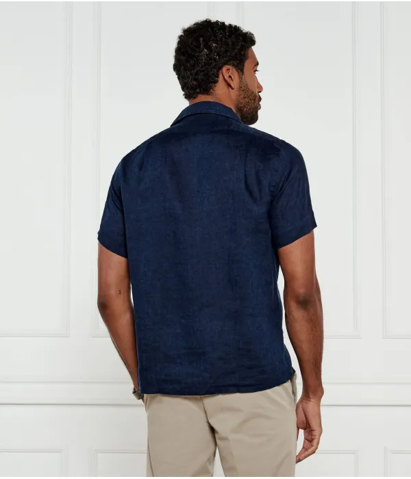 Льняная рубашка Classic fit Polo Ralph Lauren, синий — фото 4