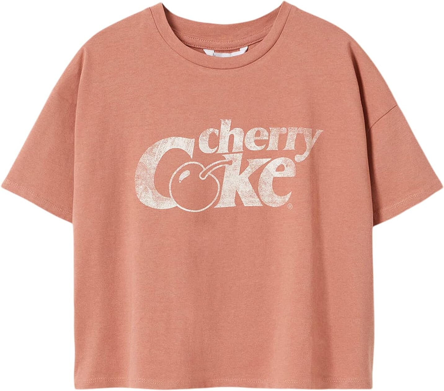 

Футболка Mango Cherry T-Shirt, цвет Dusty Rose