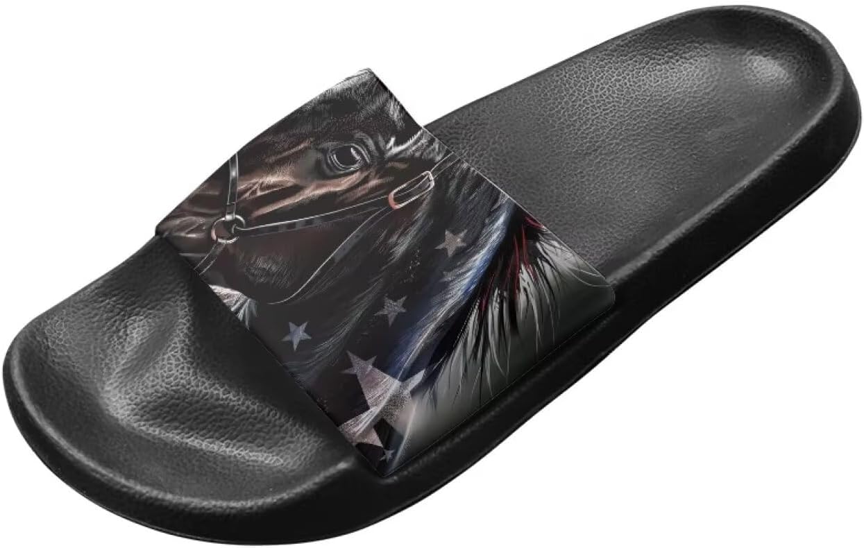 Тапочеки Jrysaedy House Slides, American Flag Horse — фото 2