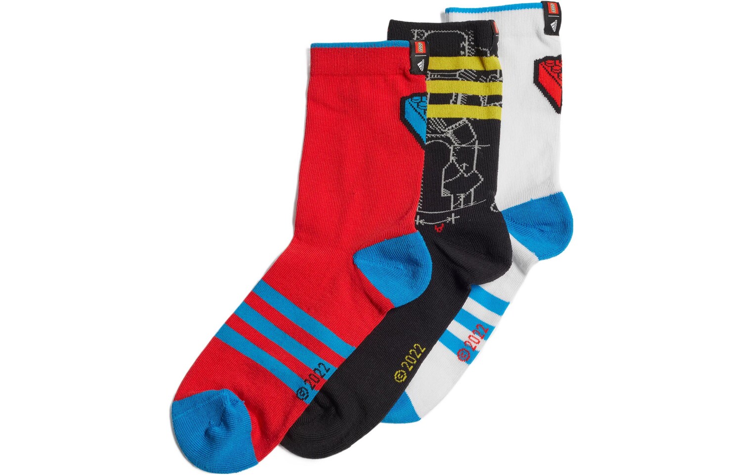 

Детские носки Adidas, красный/черный/белый