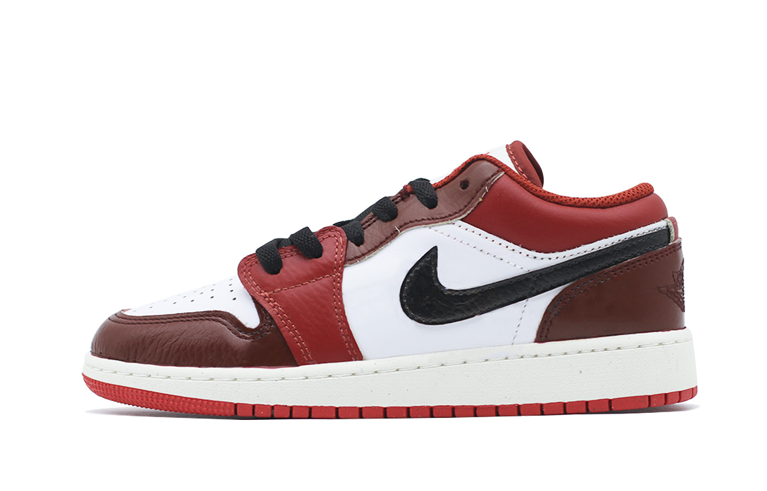 

Jordan Баскетбольные кроссовки Air 1 Dark Shadow Fiery Red с низким верхом и антискользящей подошвой, мужские, красно-черные