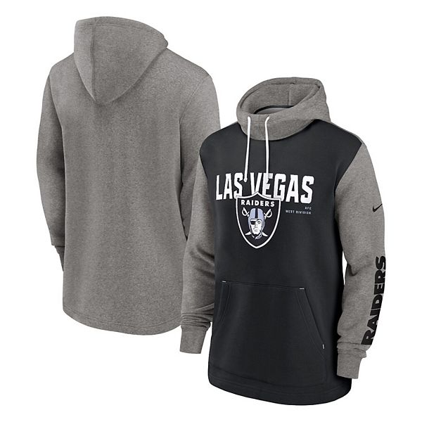 Мужской черный свитшот с капюшоном Las Vegas Raiders в стиле колор-блок Nike — фото 2