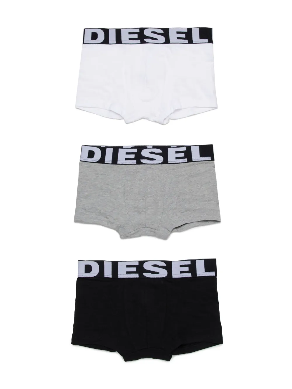 

Комплект из трех боксеров с логотипом Diesel Kids, черный