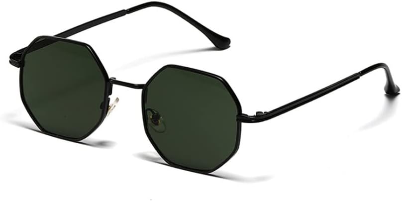 

Солнцезащитные очки женские, ретро, ​​мужские, женские, многоугольные, винтажные, металлическая оправа, золотисто-зеленые, очки с защитой от УФ-излучения UV400 LANGSER, 10