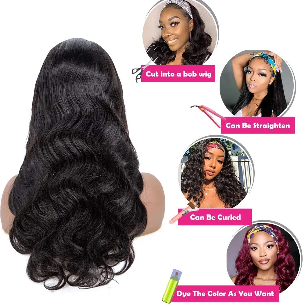 Парик с повязкой «Body Wave» из натуральных волос от Rebasar Rebasar, Black — фото 4