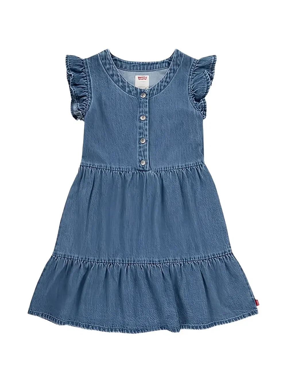 Платье на пуговицах с оборками Levi's kids, синий