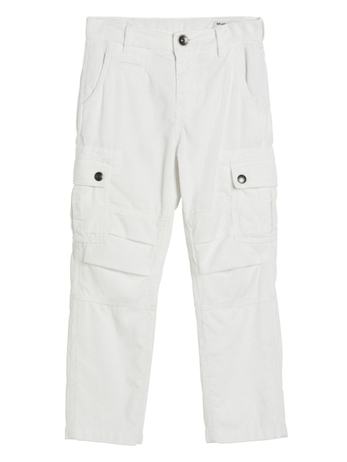 

Brunello Cucinelli Kids вельветовые брюки карго, белый
