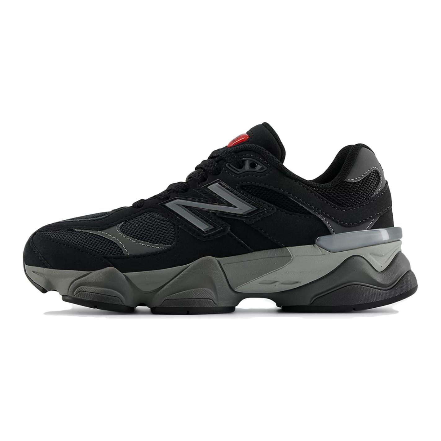 

New Balance NB 9060 Abrasion Resistant Low top Kids Lifestyle Shoes Black Gray Teenagers