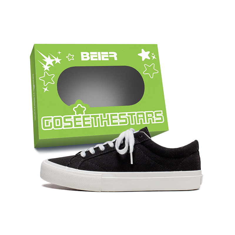 

BEIER Мужские черные низкие кеды для скейтбординга Casual Comfortable Balanced Легкие и дышащие, цвет Black