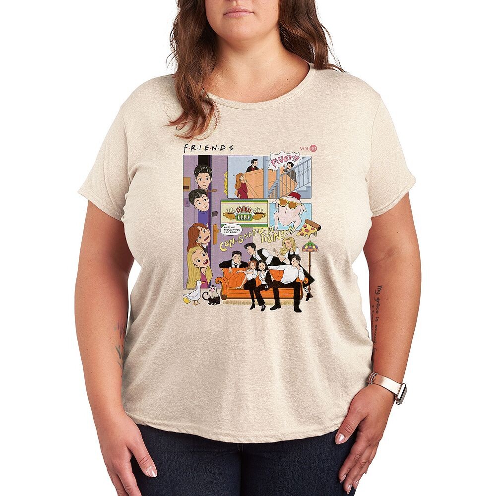 

Футболка Plus Friends 30th Grid с рисунком Licensed Character, бежевый